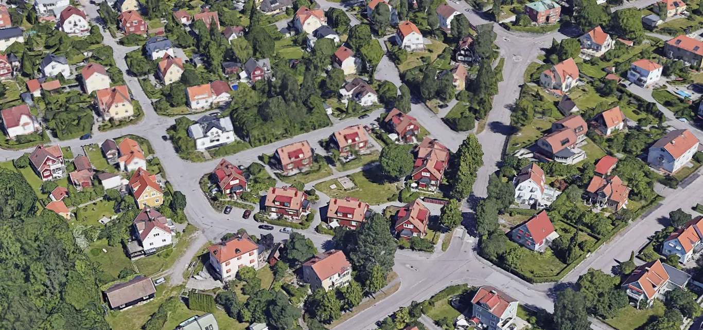 Flygbild över Vetterstorp-Stohagen.