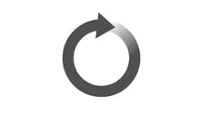 ikon med en pil som bildar en cirkel